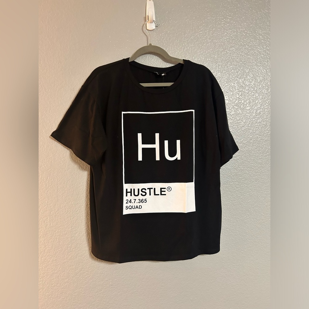 women's black white oversized graphic t shirt T-shirt size small